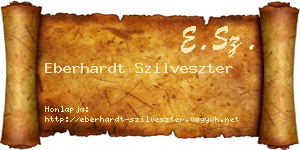 Eberhardt Szilveszter névjegykártya