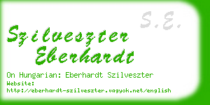 szilveszter eberhardt business card